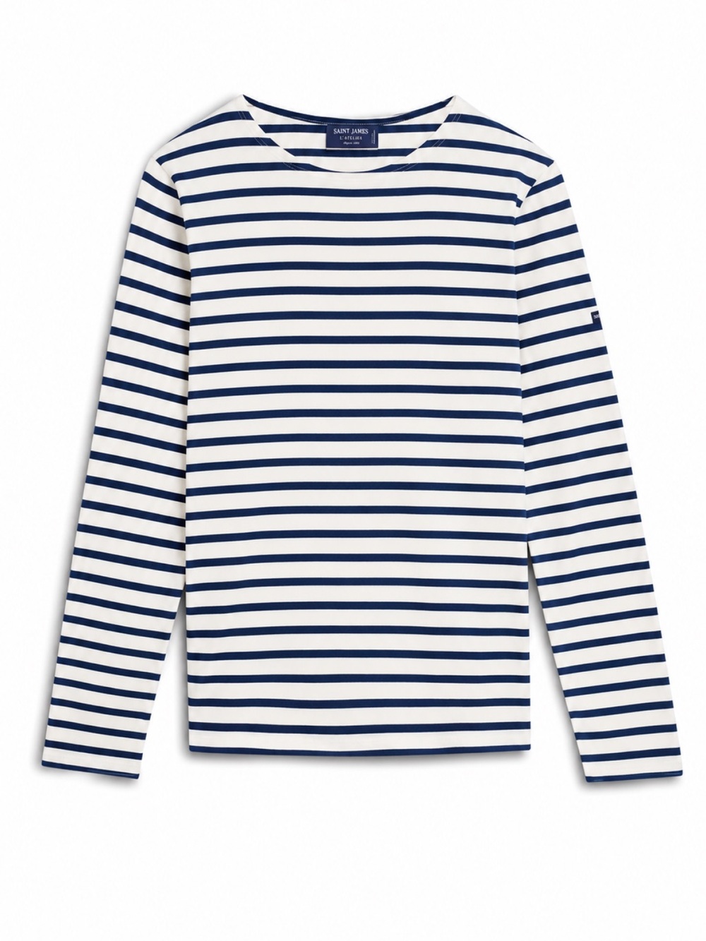 NWT! Saint James Minquiers Modern Breton Stripe Shirt Navy/White Large - Picture 5 of 10